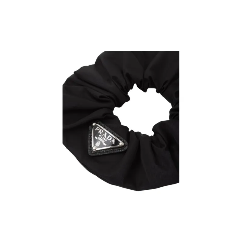 PRADA Recycled Nylon Hair Ties Women's Black-1