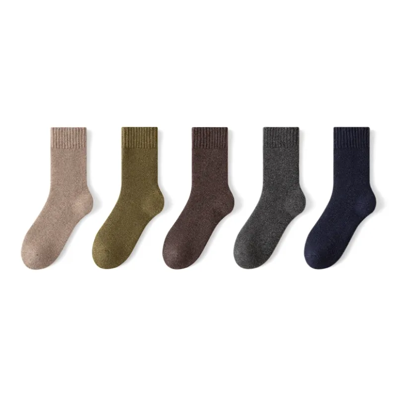 MIIOW Mid Calf Socks Women's 5 Pack-2