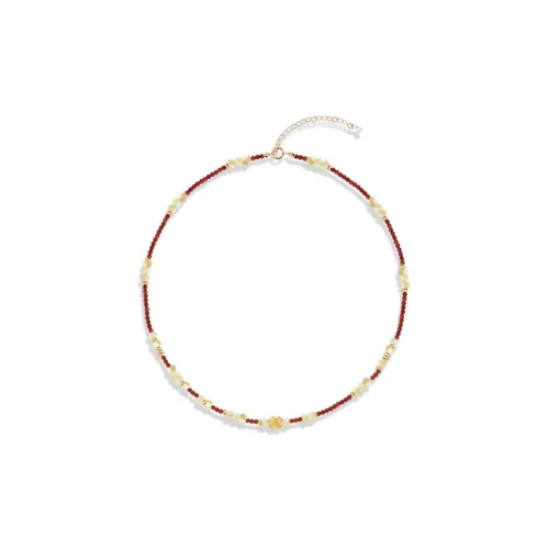 WANLIACC Agate Four Leaf Clover Necklace Women's