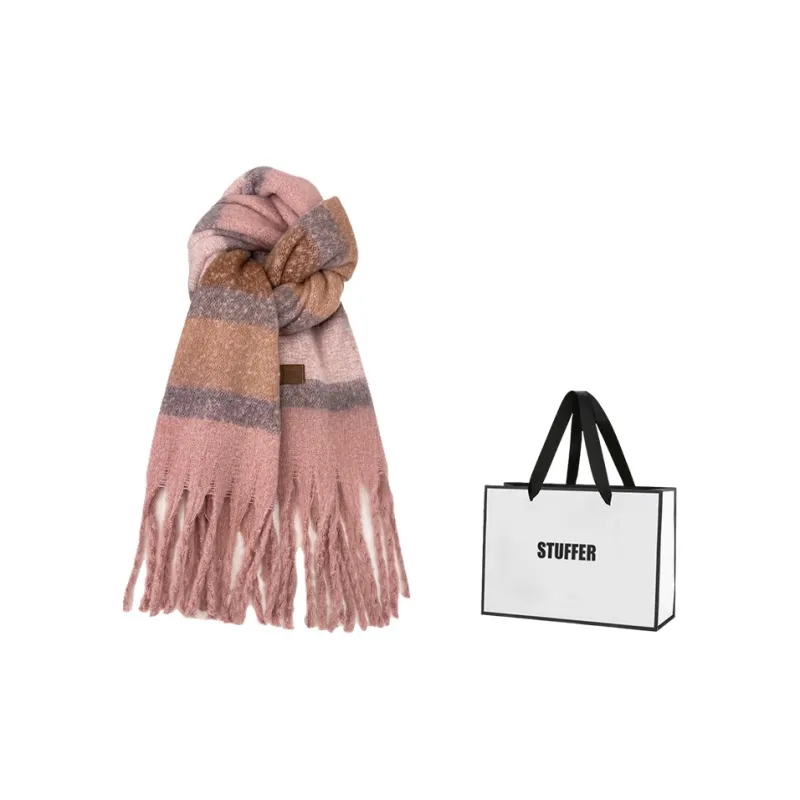 STUFFER Imitation Mohair Knit Scarves Unisex-3