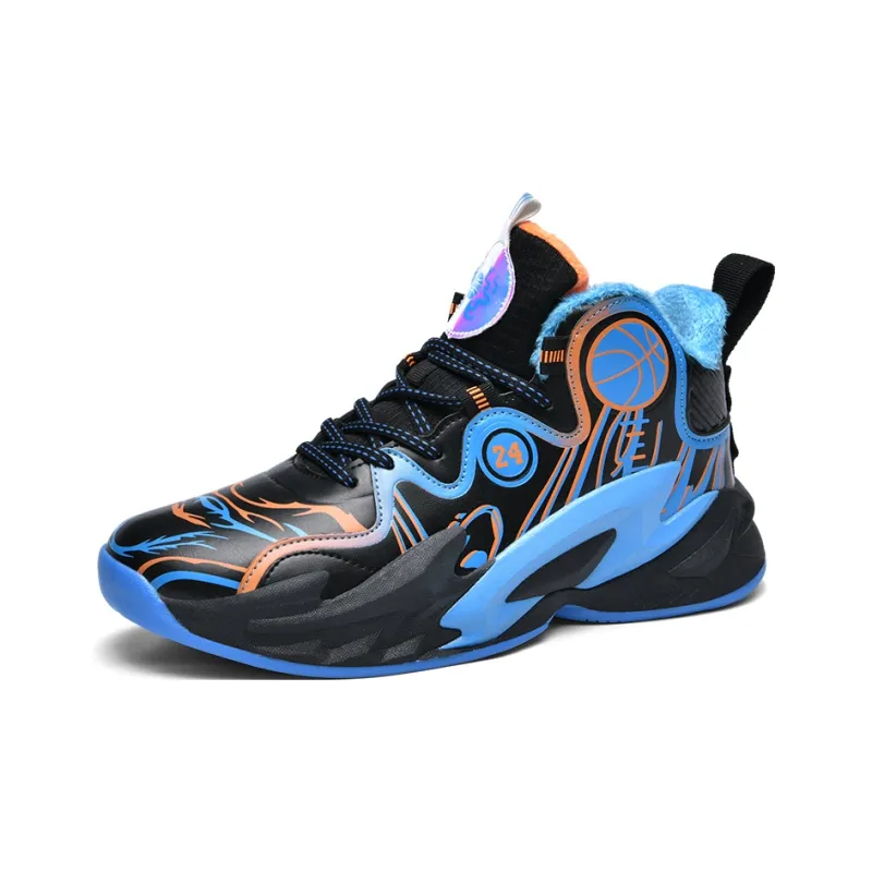 Black tailed Deer Thermal Cushioning Abrasion Resistant Slip Resistant High Top Basketball Shoes Unisex-33