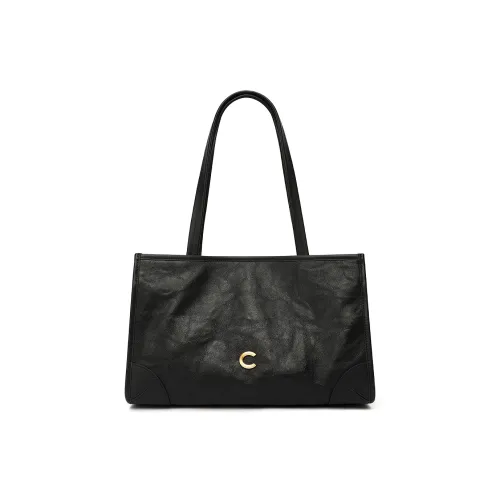 CASSILE The First Layer Of Calfskin Shoulder Bags Handbags Regular Women's Truffle Black
