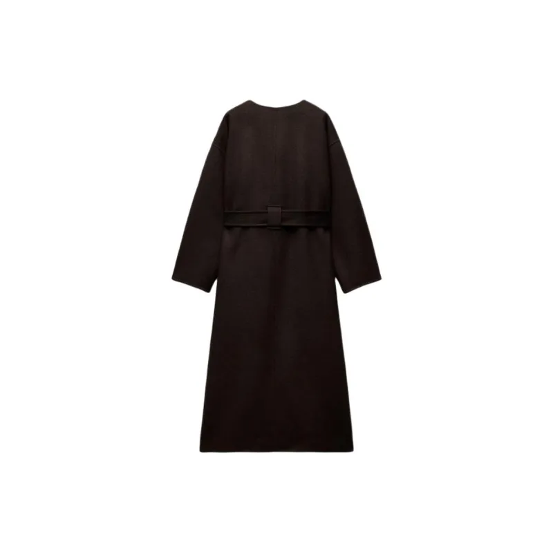 ZARA Coats Women's Zebra Print Brown-1
