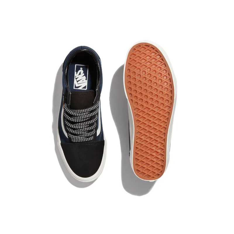 Vans Anti Slip Wear Resistant Low Top Skateboard Shoes Unisex Dark Blue-3