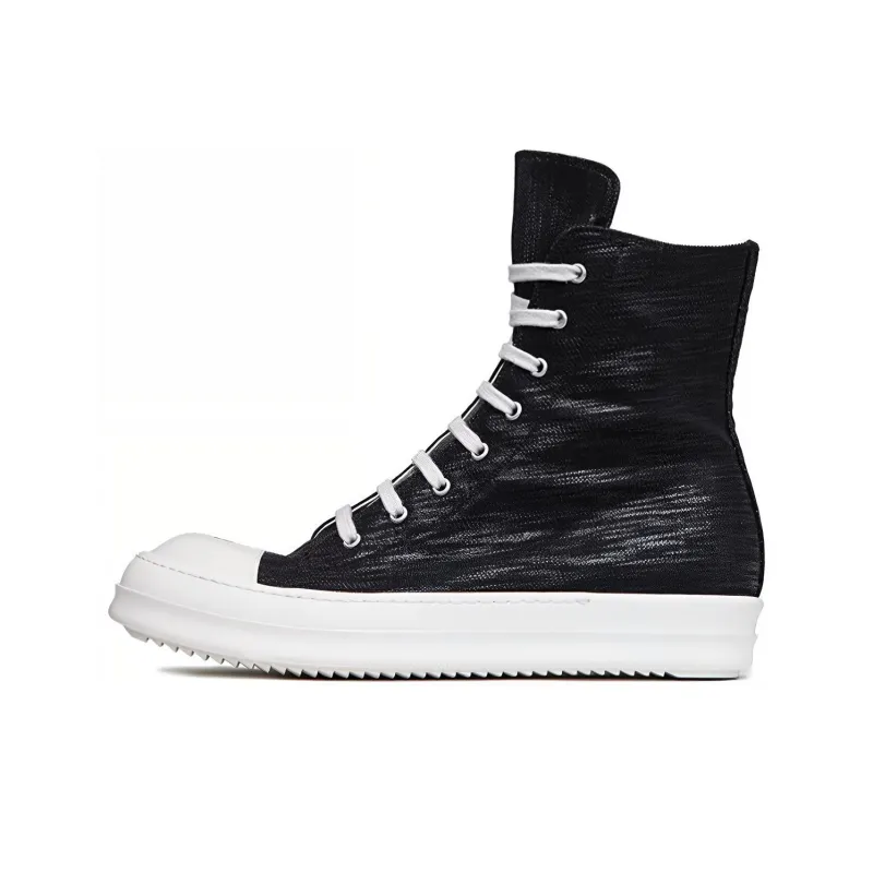 Rick Owens DRKSHDW Sneaks High Top Stylish Skateboarding Shoes Men's Black-0