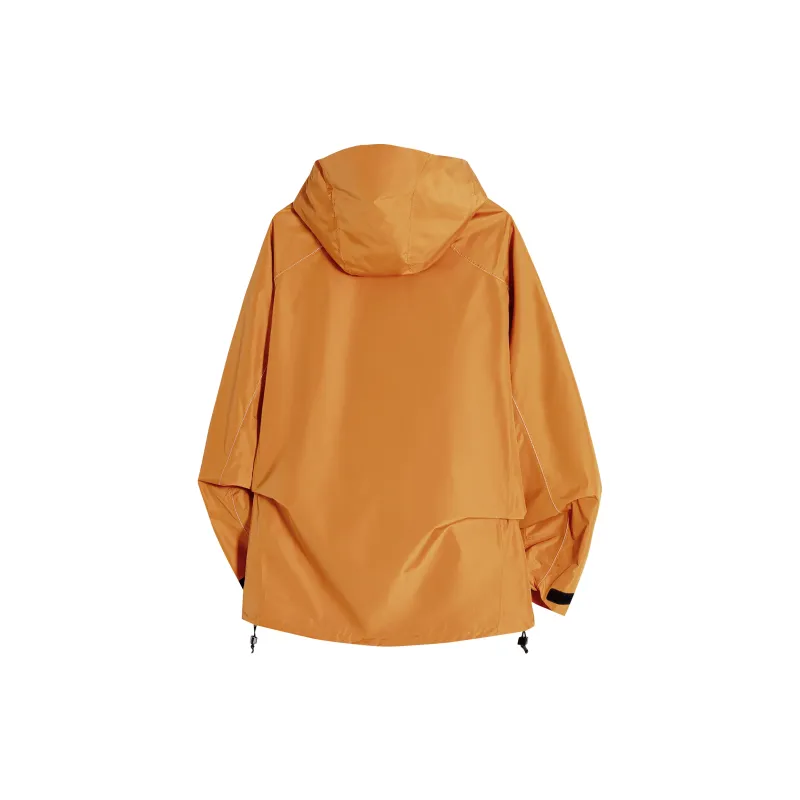 TELENT Waterproof And Windproof Windbreaker Jacket Unisex Ivory White-6