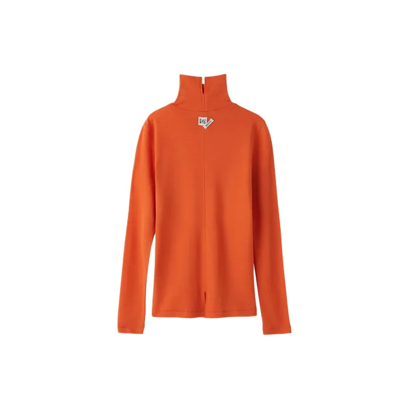 RECTO FW24 OVERLAY RC JACQUARD LOGO TURTLE NECK TOP Sweater Women's Orange/Orange-1