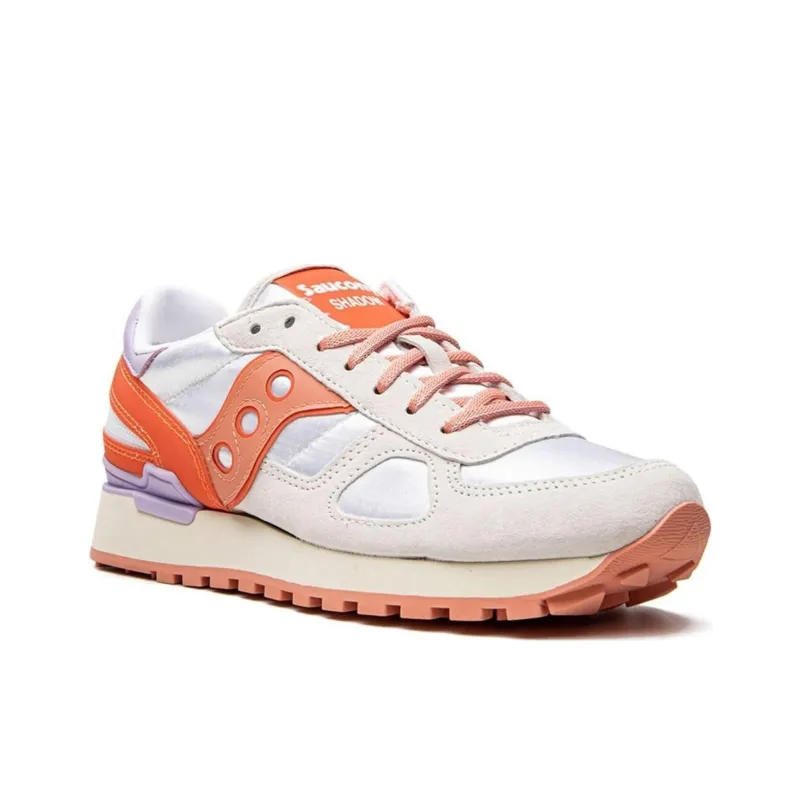 Saucony Shadow Original Anti-Slip Wear-Resistant Low-Top Running Shoes Women's White Orange-2