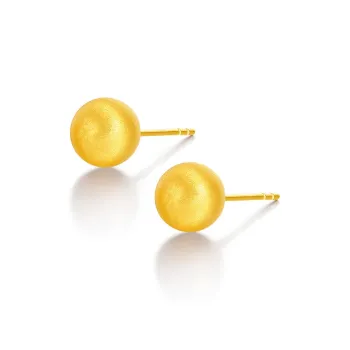 Diamond International 18K Gold Stud Earrings Women's