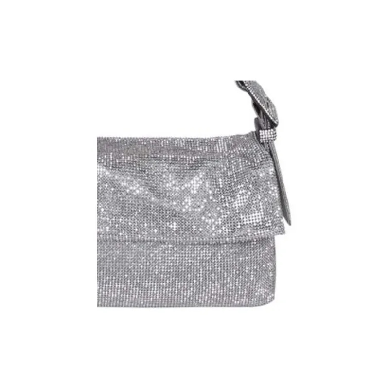BENEDETTA BRUZZICHES Aluminum Mesh One Shoulder Handbag Women's Silver-2