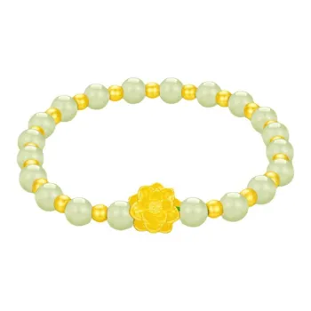 Royal Dragon Mirror Gold Bracelet Women's