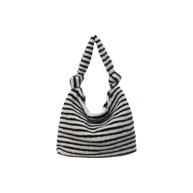 NOMK Faux Fur Tote Bag Shopping Bag Shoulder Bags Women's Multicolor-4