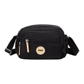 SEPTWOLVES Fabric Shoulder Bag Crossbody Bag Small Size Women's Black