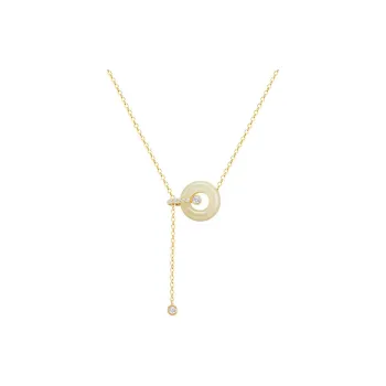 VANA Hetian Jade Necklaces Pale Greenish White Jade Women's