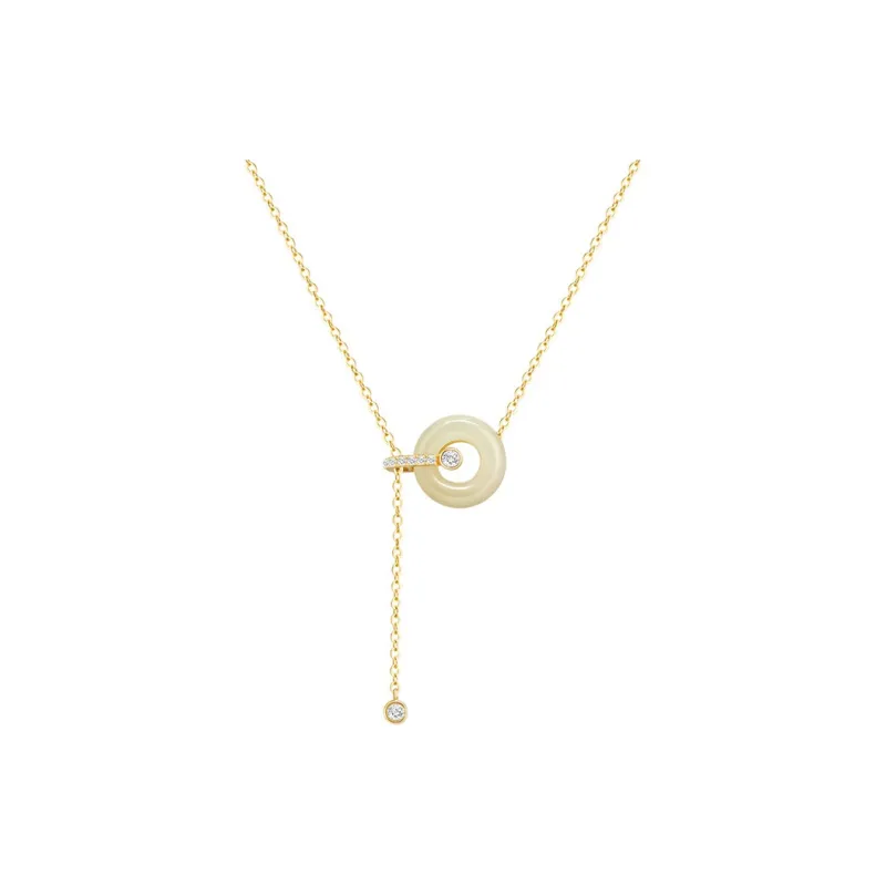 VANA Hetian Jade Necklaces Pale Greenish White Jade Women's-0