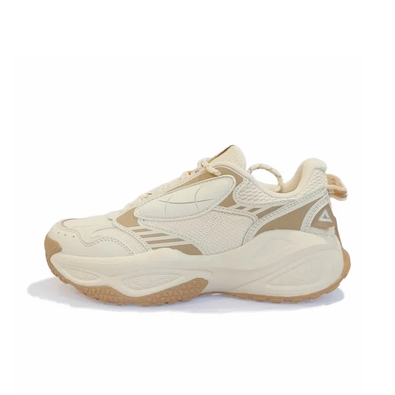 PEAK State Pole Caramel Puffy Shoes Cushioning Anti Slip And Wear Resistant Low Top Casual Shoes Women's Beige Yellow-0