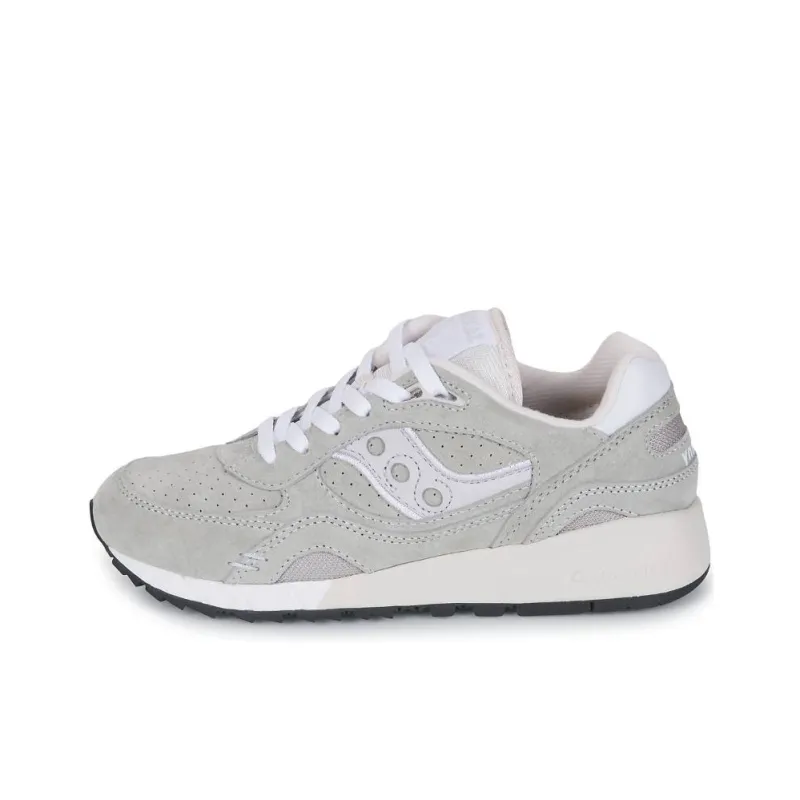 Saucony Shadow 6000 Anti Slip Wear Resistant Low Top Running Shoes Men's Gray White-0