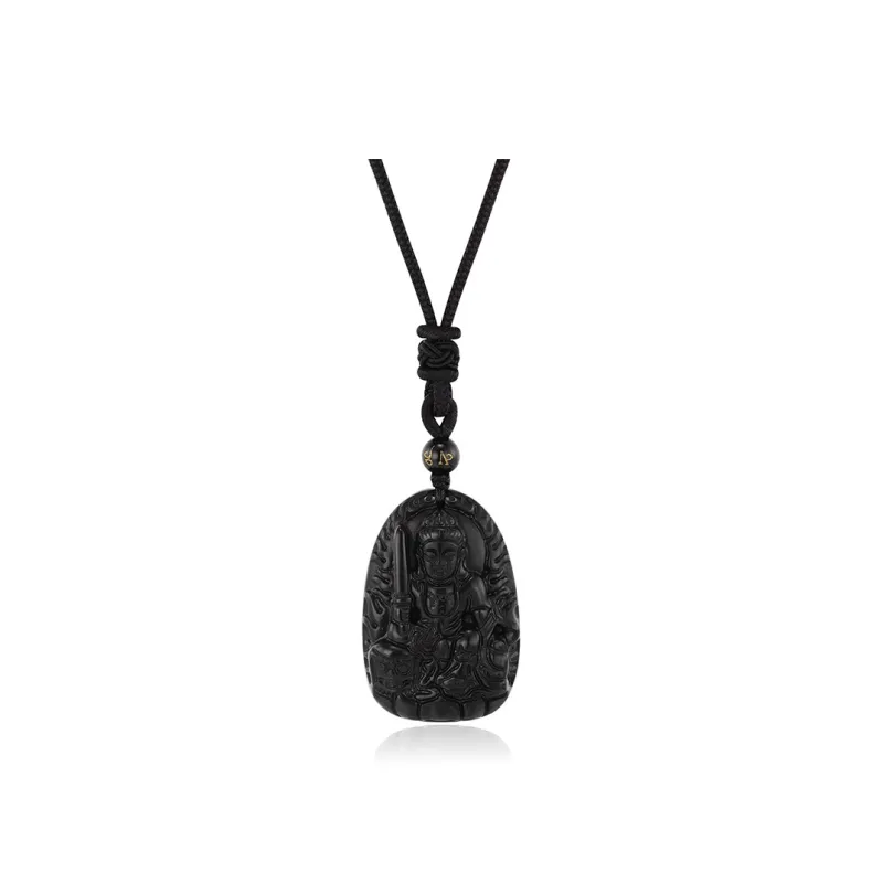 CHINA GOLD Obsidian Necklaces Unisex-4