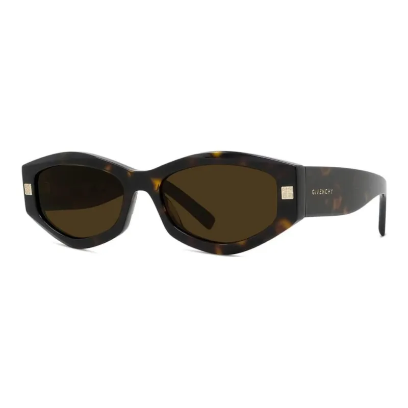Givenchy Acetate Irregular Shape Sunglasses Men's Brown-1