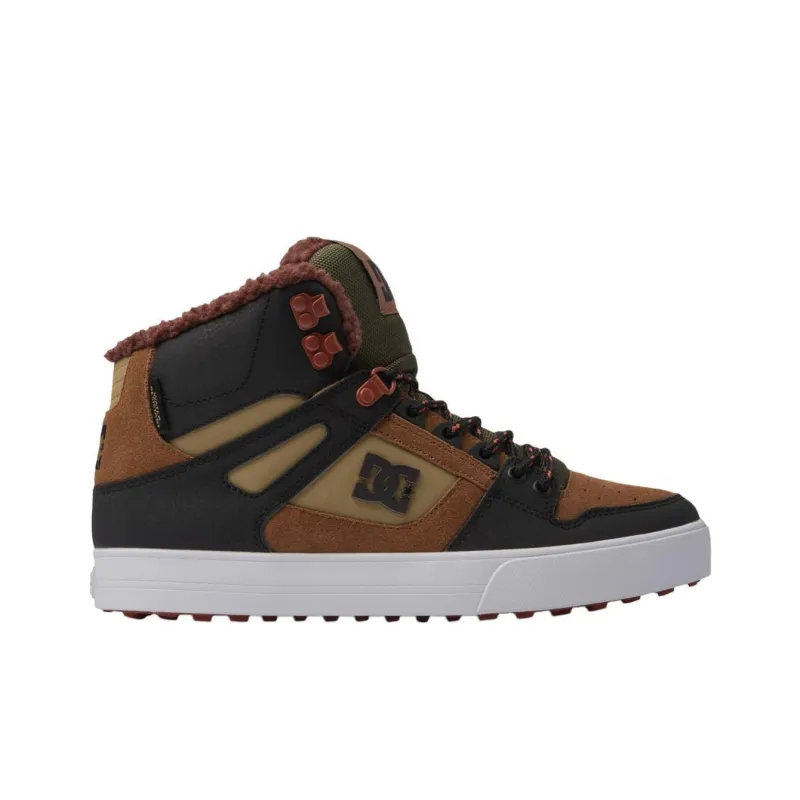 DC Shoes Pure High WNT High Top Skateboard Shoes Men's Brown-1