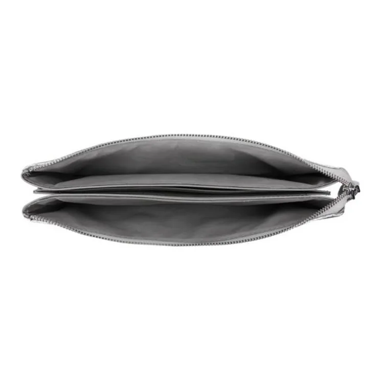 JUZI Polyethylene Leather Wrist Bags Clutches Women's Gray-3