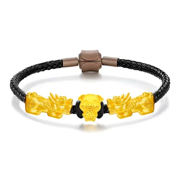 LIU GUI FU JEWELRY Gold Bracelet Unisex-13