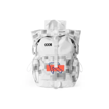 COEXISTENCE Polyester Backpack Basketball Bag Unisex White