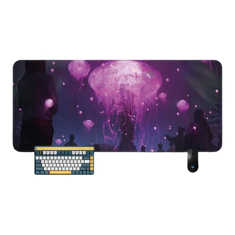 SHIBADU Rubber Cyberpunk Style Extra Large Gaming Esports Computer Desk Mat And Keyboard Pad For Men Mouse Pads-14