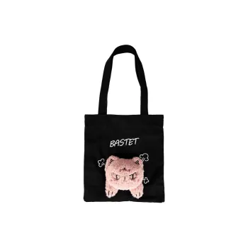 The British Museum Canvas Bag Handbag Shoulder Bag Regular Women's Black/Pink