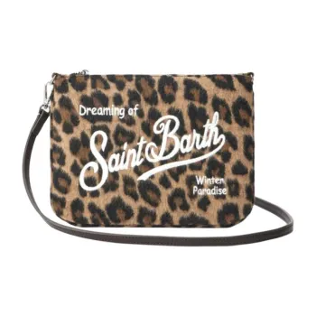 MC2 SAINT BARTHELEMY Velvet Clutch Bag Over The Shoulder Women's Brown