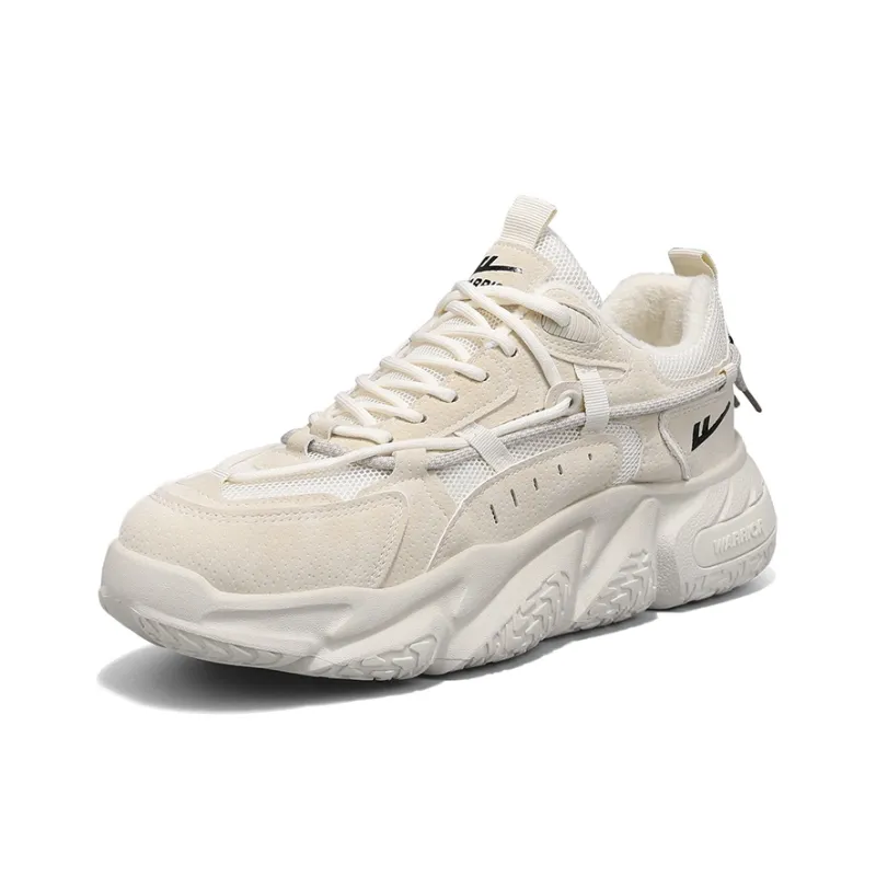 Warrior Warrior Anti-Slip Wear-Resistant Breathable Lightweight Height Increasing Warm Low-Top Chunky Sneakers Unisex-21