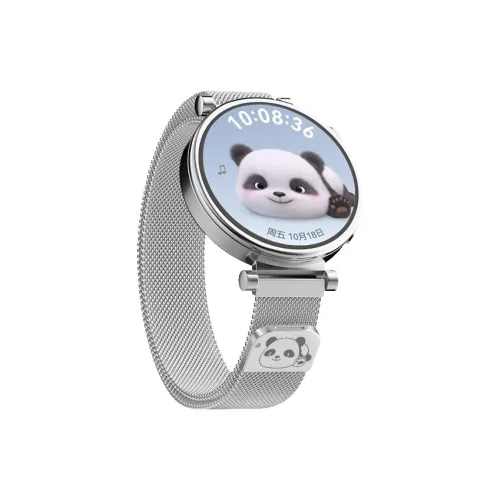 FZRT Huawei Compatibility Watch Band 18/20/22mm Cute Laser Engraved Beige Blue Magnetic Steel Band Metal