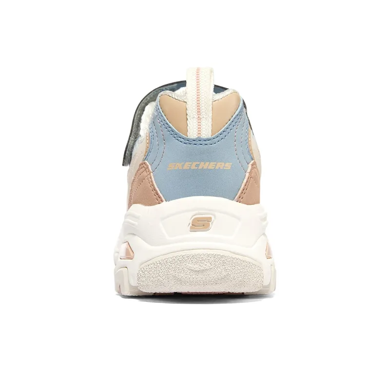 Skechers Anti Kick Low Top Casual Shoes Natural/Light Blue Teenagers-4