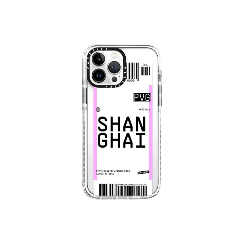 CASETIFY Made Of Polycarbonate City Airline Collection Phone Cases Compatible With IPhone 15/14/13 Series Artsy Style-3