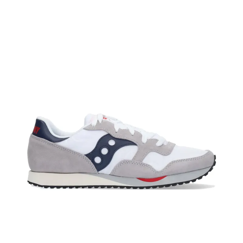 Saucony DXN Trainer Anti-Slip Wear-Resistant Low-Top Running Shoes Men's Gray White-1