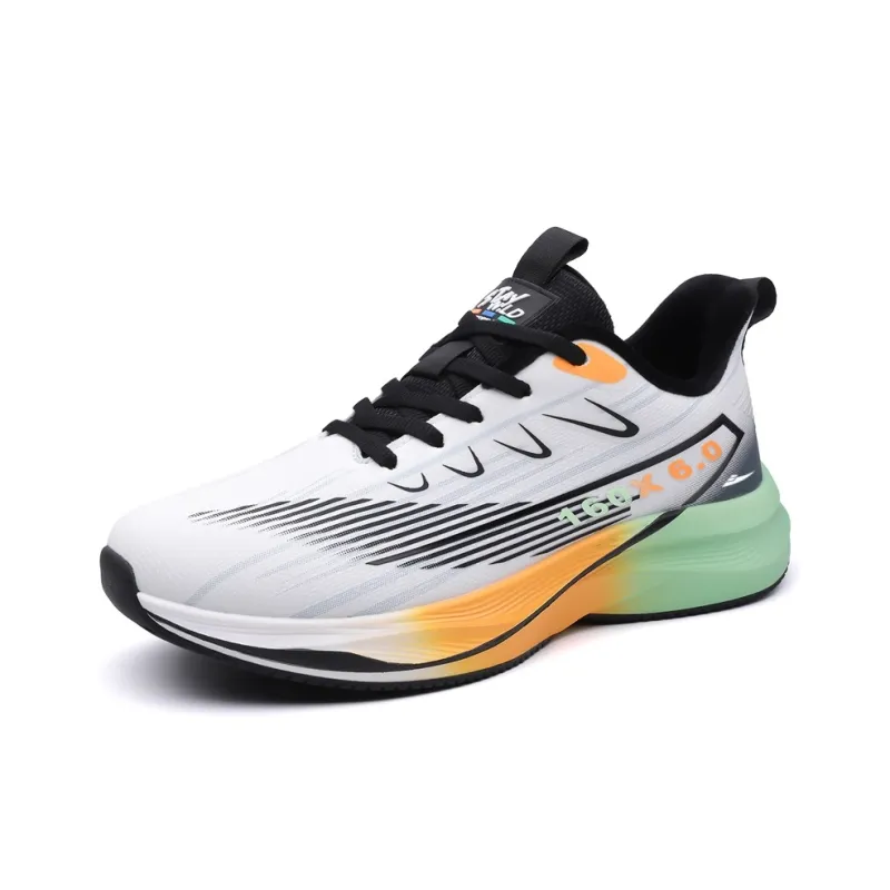 Kuding Running Shoes Men Low Top White Fleece Lined Black Fleece Lined Black White-8
