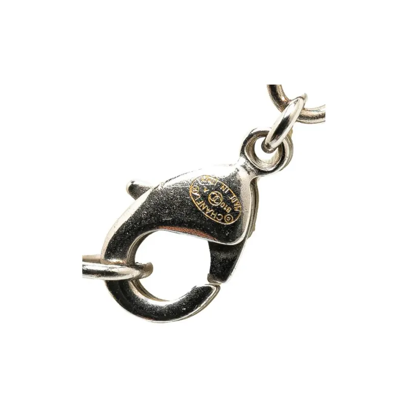 CHANEL 2010 Plated Cc Pendant Costume Necklace-2