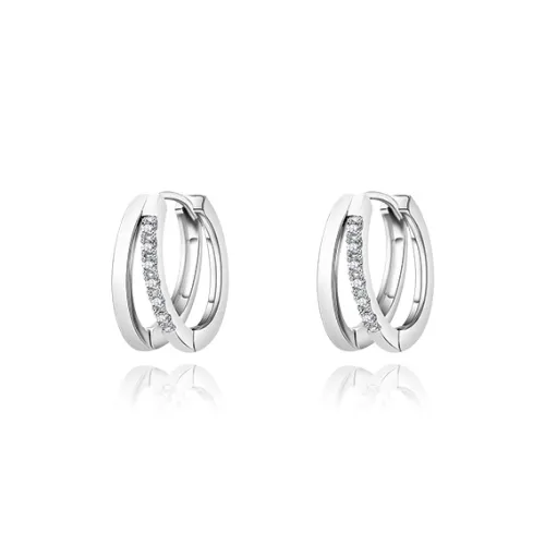 CUOOYINO 925 Silver Needles Earrings Women's Silver