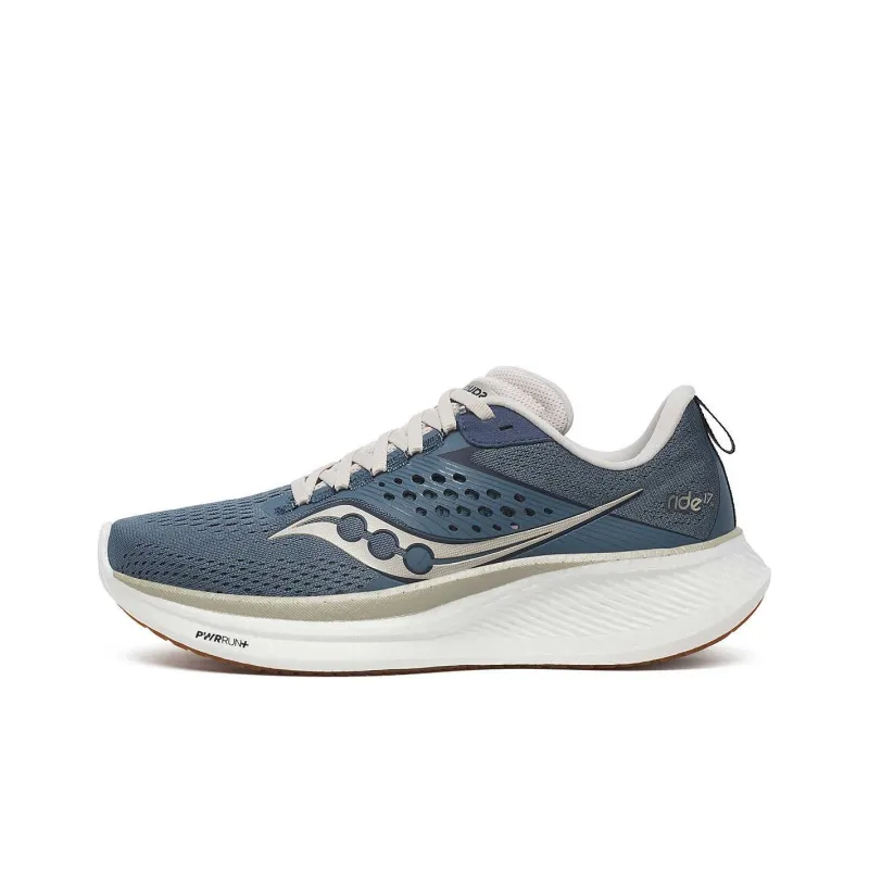 Saucony Anti Slip Wear Resistant Low Top Running Shoes Women's Gray Blue-0