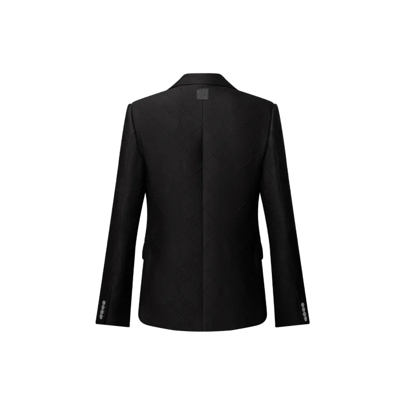 LOUIS VUITTON Double Breasted Wool Silk Blend Tailored Jacket-1