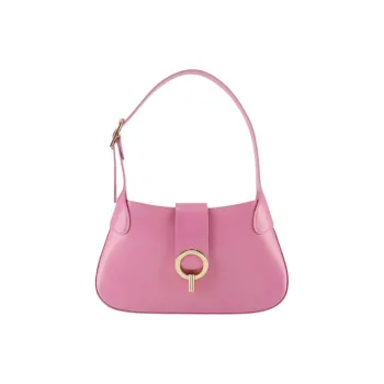 Sandro Cow Leather Handbag Shoulder Bag Small Size Women's Pink