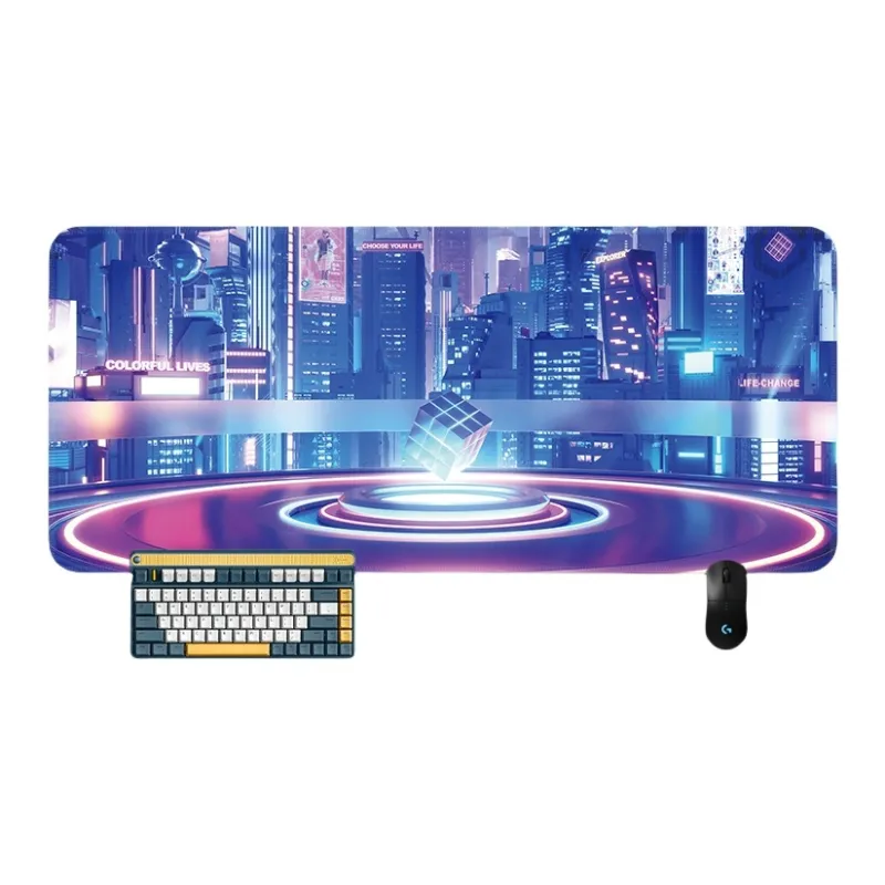 SHIBADU Rubber Cyberpunk Style Extra Large Gaming Esports Computer Desk Mat And Keyboard Pad For Men Mouse Pads-18