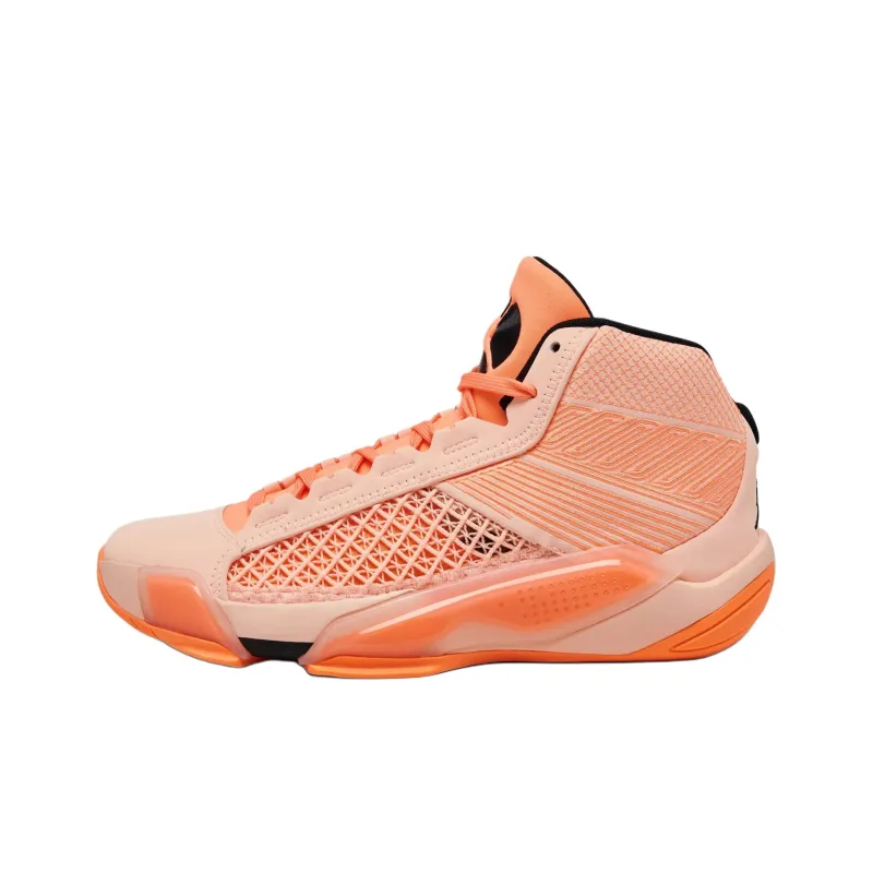 Jordan Air Jordan 38 Anti Slip Wear Resistant High Top Children's Basketball Shoes Orange Teenagers-0