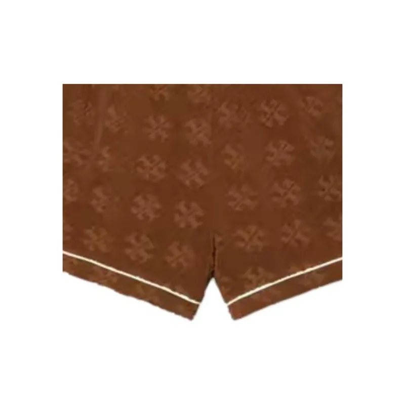 TORY BURCH SS24 Casual Shorts Women's Tiger's Eye Brown-2