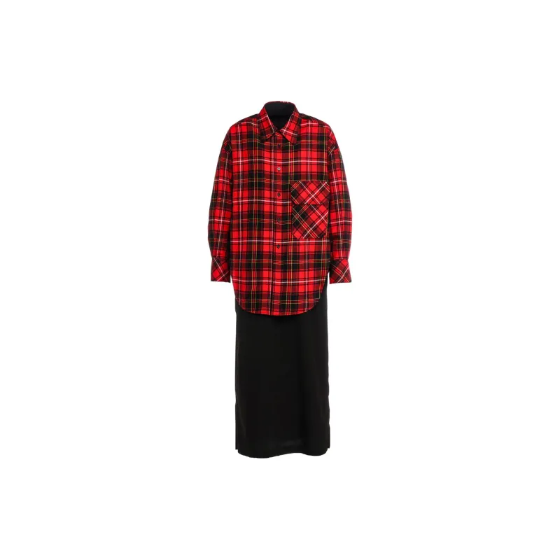 Yohji Yamamoto FW24 Long Sleeved Dress Women's Red-1