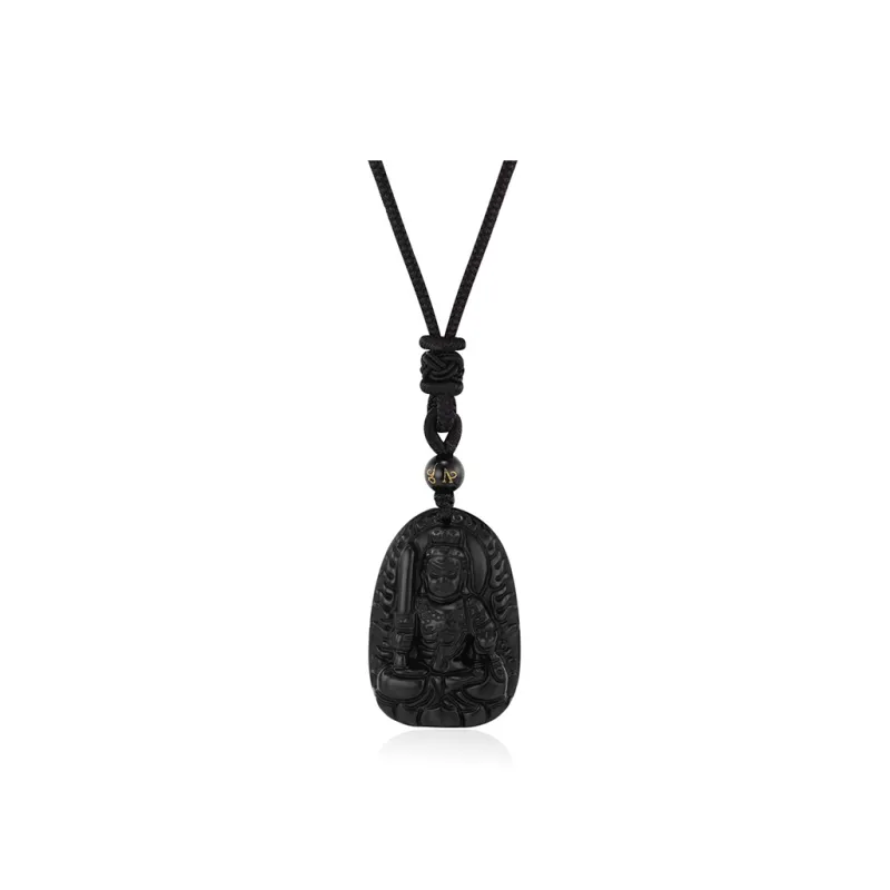 CHINA GOLD Obsidian Necklaces Unisex-16