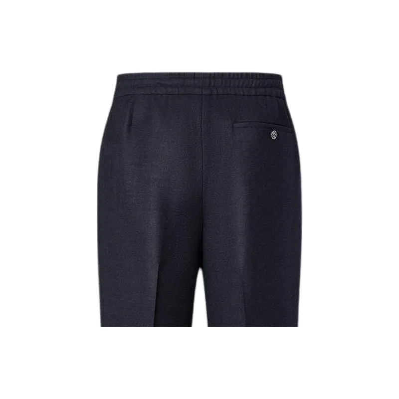 LOUIS VUITTON Wool Drawstring Tailored Pants-3