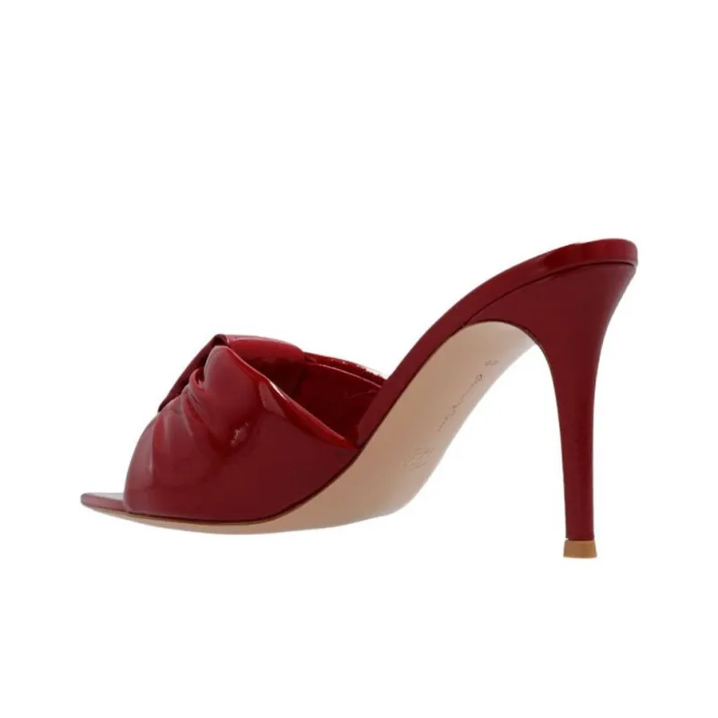 GIANVITO ROSSI Slide Slippers 9.5cm Women's Red-3
