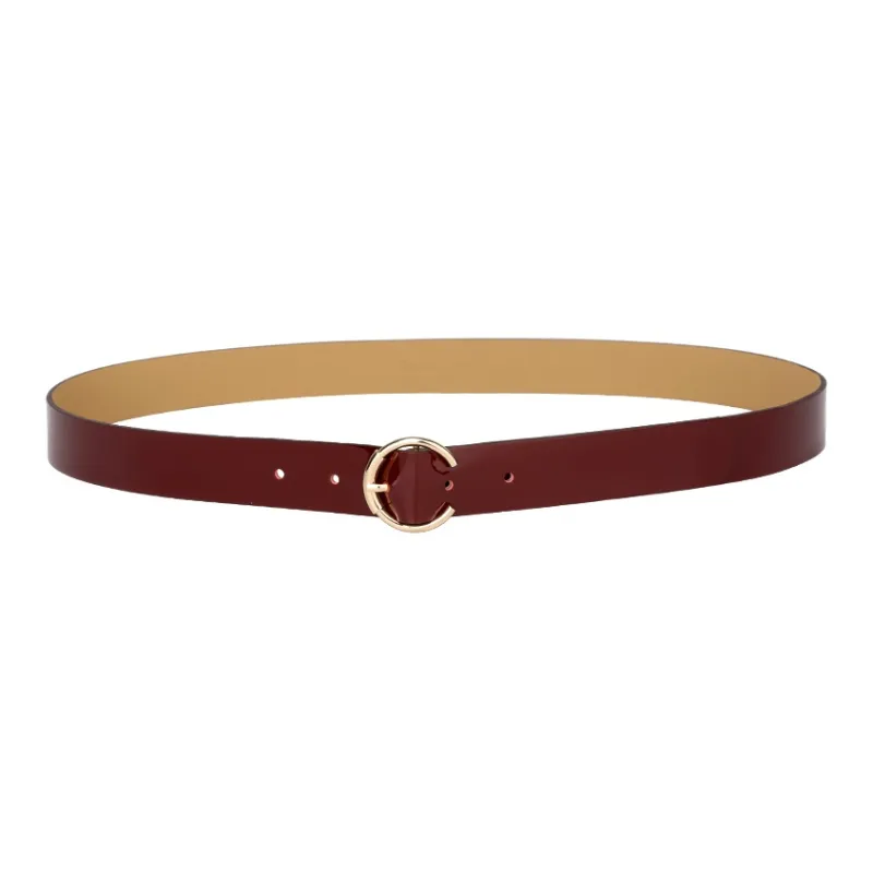 CATELLES Top Grain Cow Leather Leather Belts Women's Black/Burgundy/Coffee/Apricot 2.8cm-9