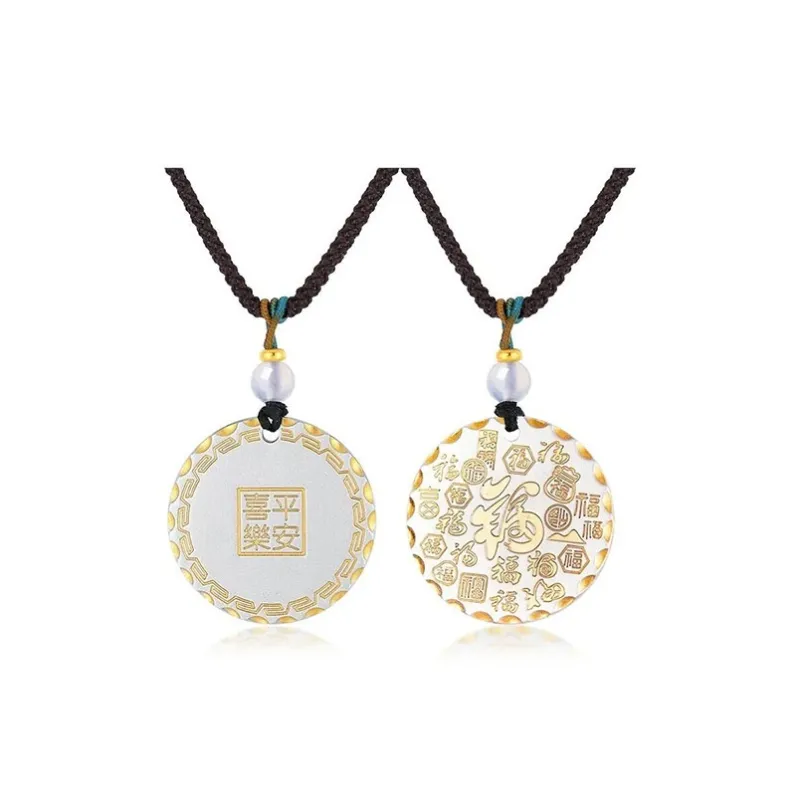 TUTAE 999 Fine Silver Necklaces Unisex Gold-10